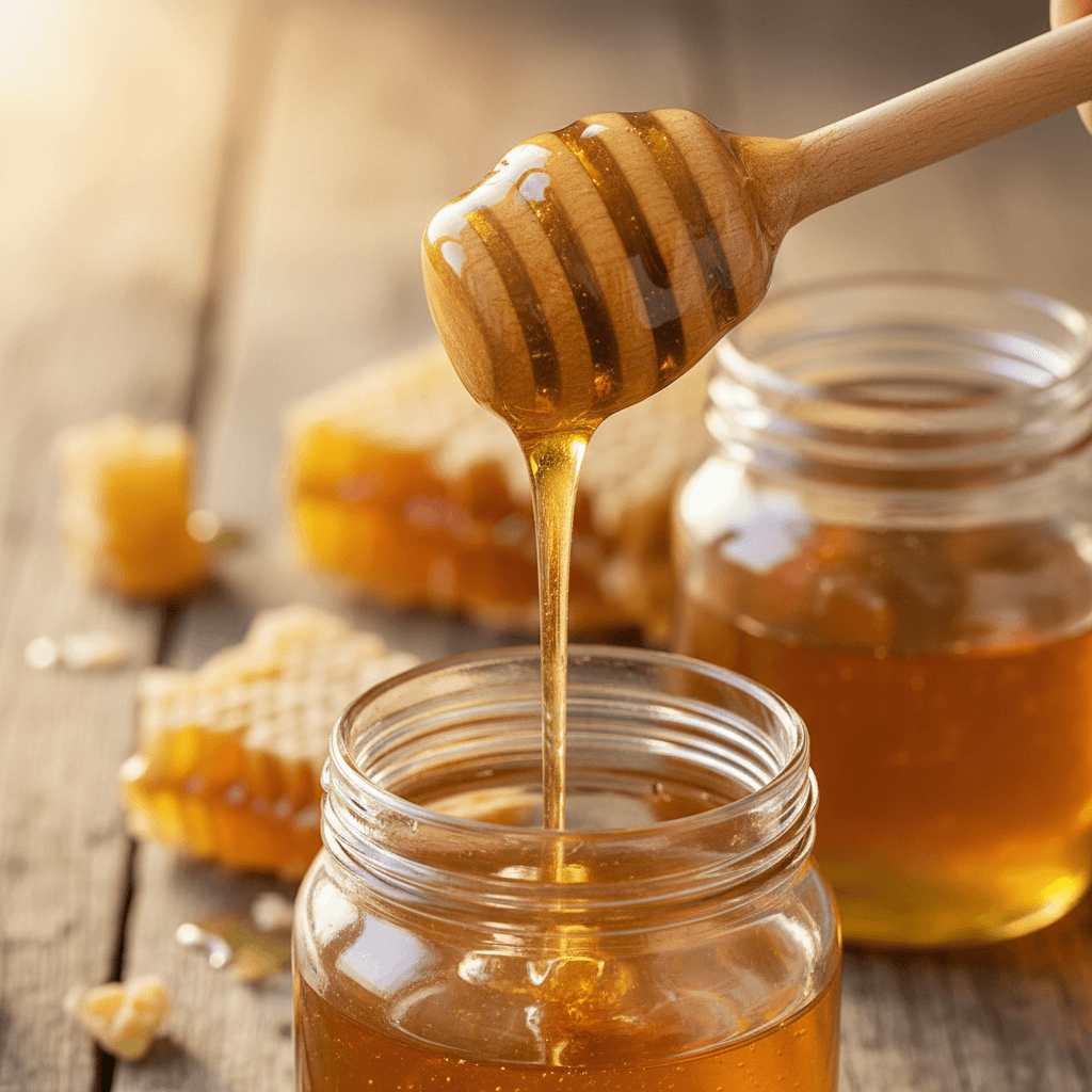 Locally sourced honey from Huber Homestead's beekeeping partners